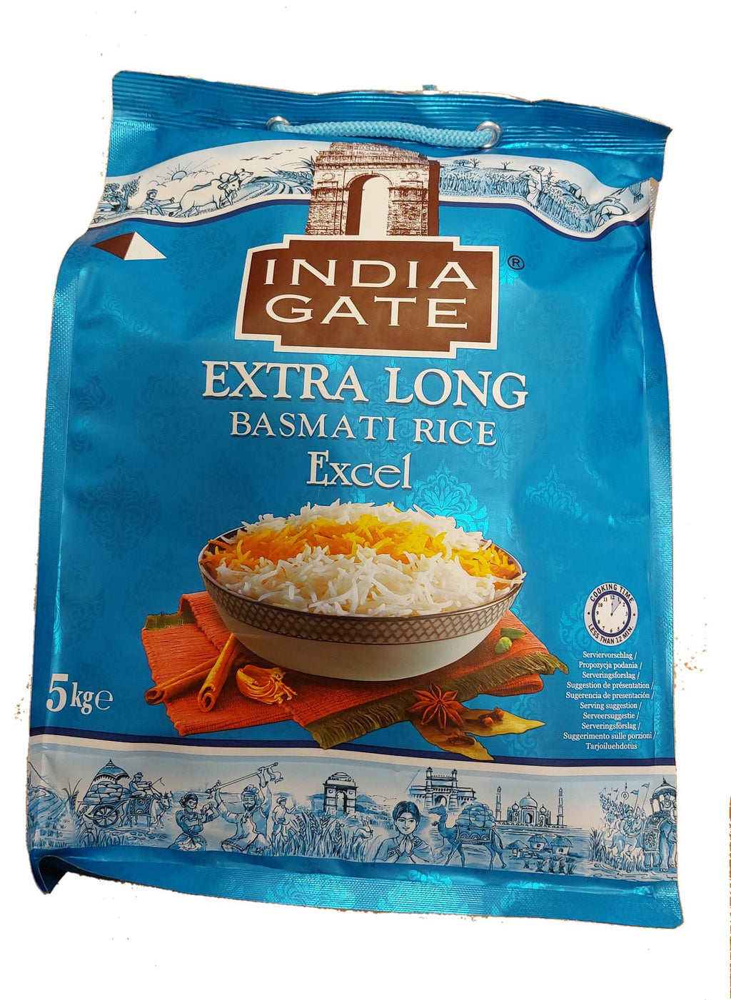 India Gate Extra Long Basmati riža Excel 5 kg