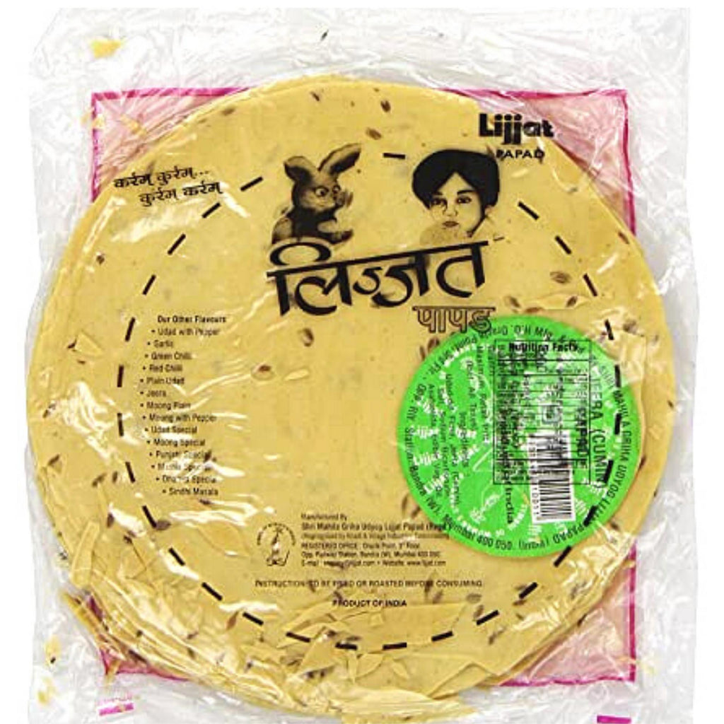 Lijjat Jeera Papadam 200g