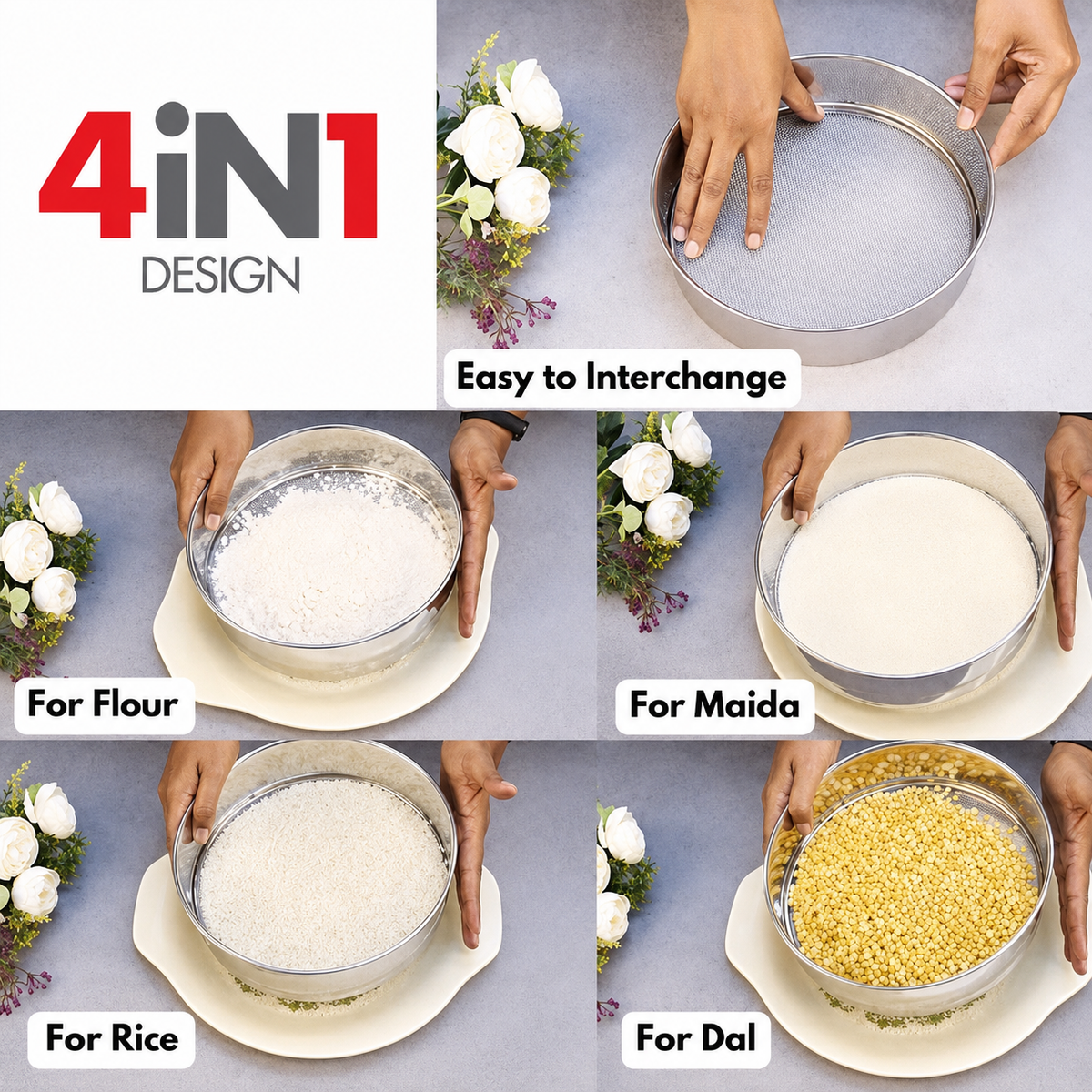 Ceilo 4 in 1 Sieves (Chalni) 1 pcs