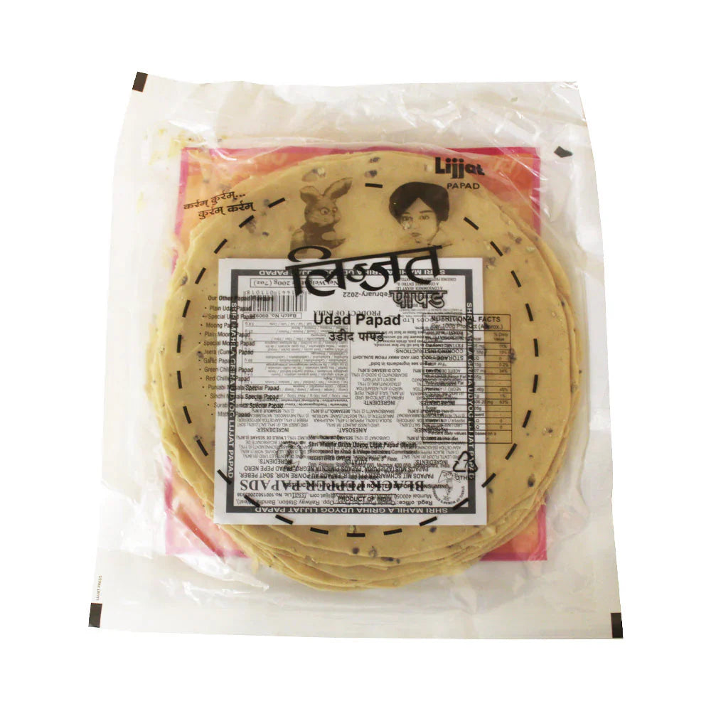Lijjat Urid Black Pepper Papad 200G