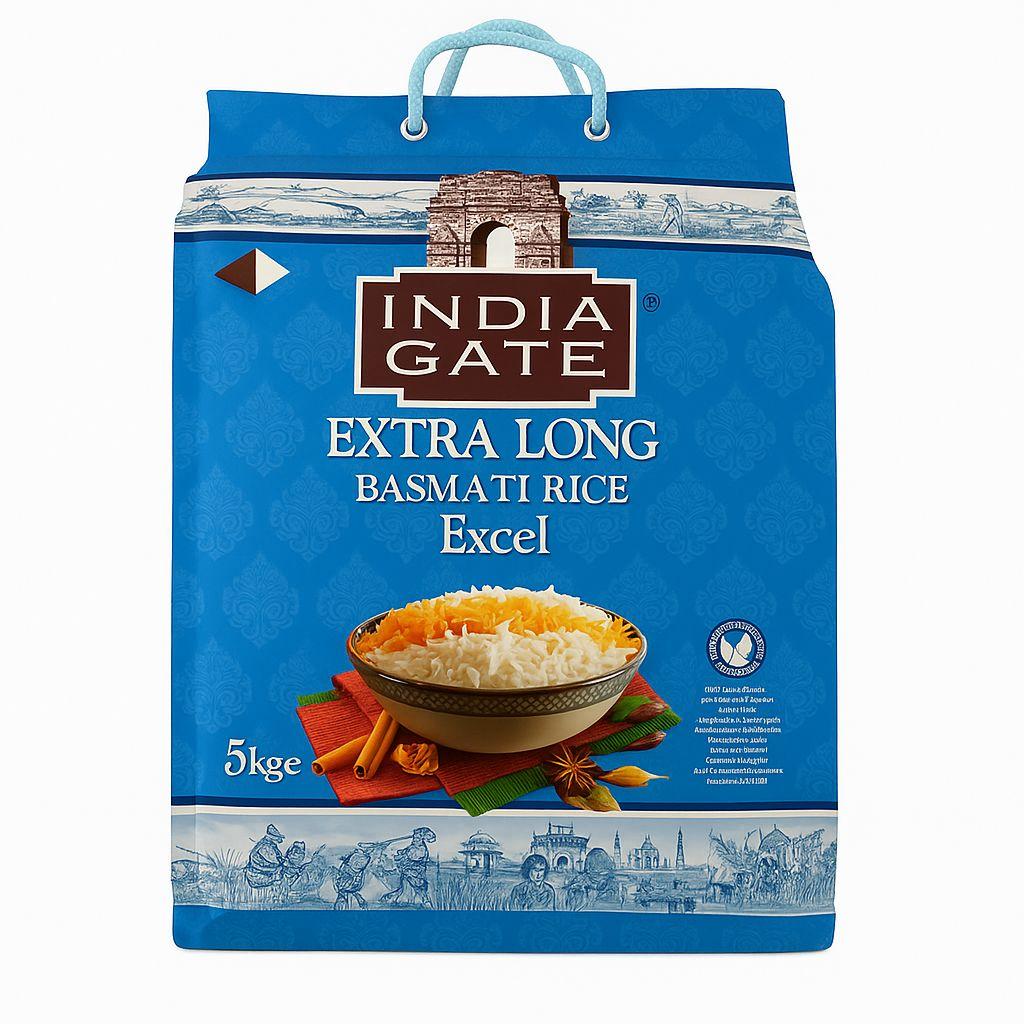 India Gate Extra Long Basmati riža Excel 5 kg